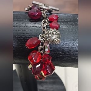 Red glass beads braclet